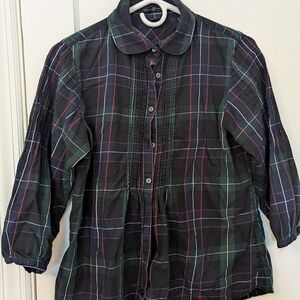 GAP Navy, Green and Red Plaid Shirt